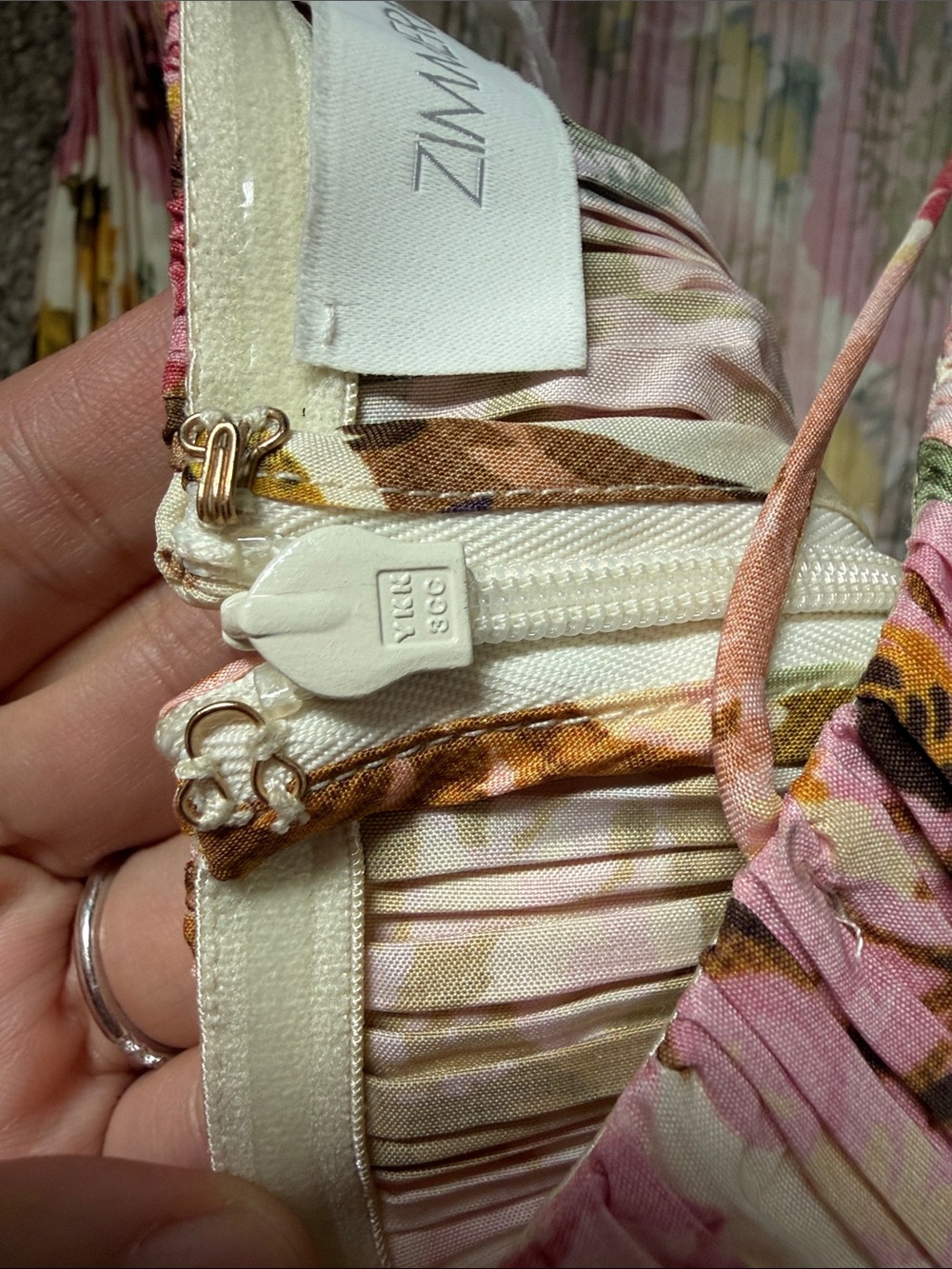 Zimmermann Golden Pleated floral slip dress, size 3, NWT - Picture 15 of 16